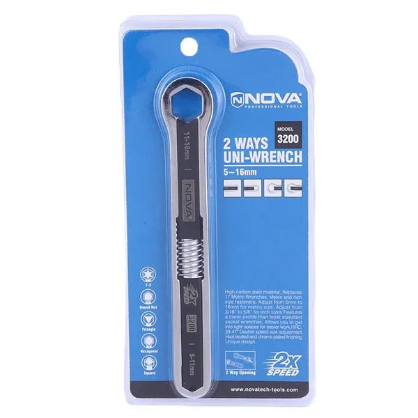 آچار تنظیم شونده دو سر نووا مدل NTA-3200